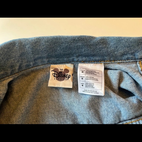 VTG Disney Tigger Athletics Light Wash Jean Jacket Embroidered Logo Youth Med - Picture 3 of 12